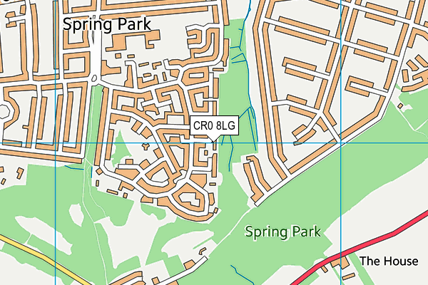 CR0 8LG map - OS VectorMap District (Ordnance Survey) CR0 8LG map - OS VectorMap District (Ordnance Survey)