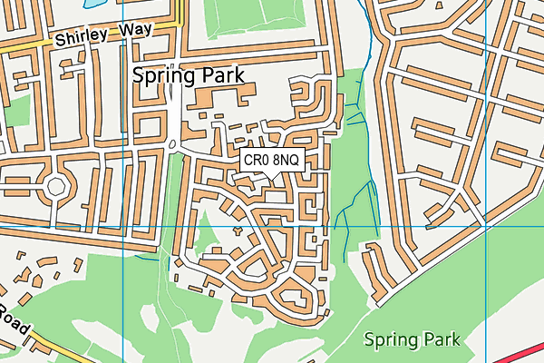 CR0 8NQ map - OS VectorMap District (Ordnance Survey)