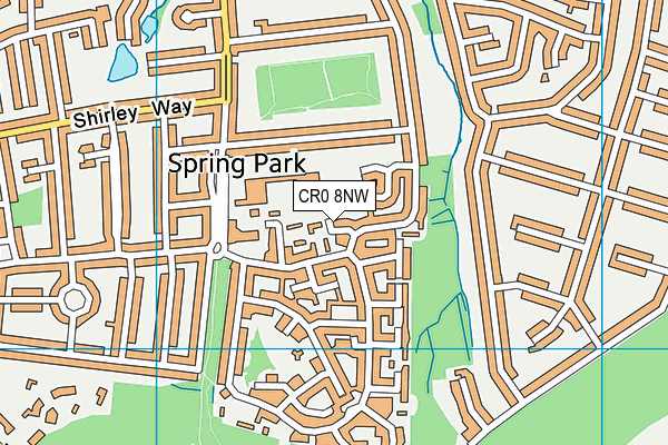 CR0 8NW map - OS VectorMap District (Ordnance Survey) CR0 8NW map - OS VectorMap District (Ordnance Survey)