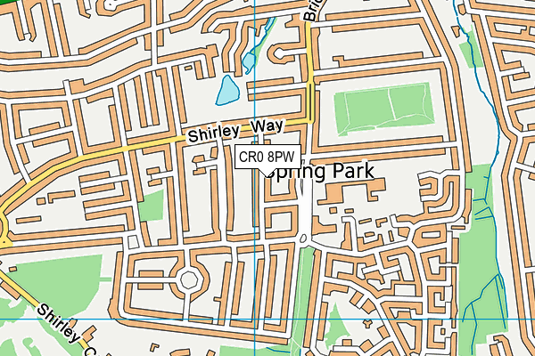 CR0 8PW map - OS VectorMap District (Ordnance Survey) CR0 8PW map - OS VectorMap District (Ordnance Survey)