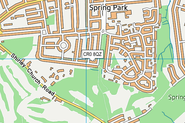 CR0 8QZ map - OS VectorMap District (Ordnance Survey) CR0 8QZ map - OS VectorMap District (Ordnance Survey)