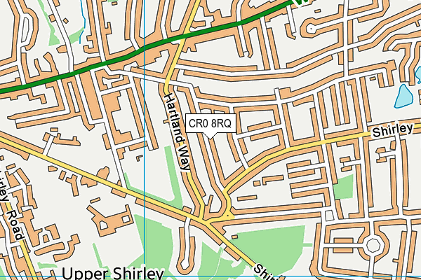 CR0 8RQ map - OS VectorMap District (Ordnance Survey) CR0 8RQ map - OS VectorMap District (Ordnance Survey)