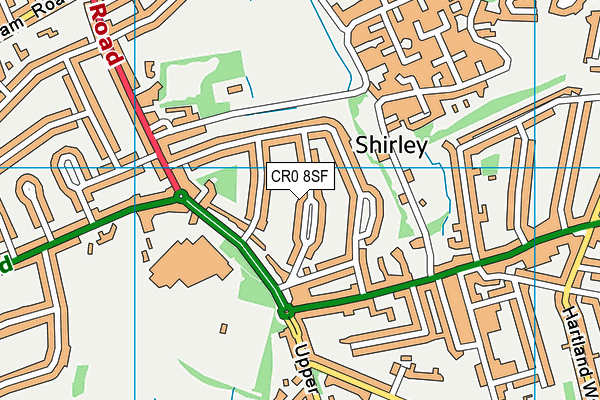 CR0 8SF map - OS VectorMap District (Ordnance Survey) CR0 8SF map - OS VectorMap District (Ordnance Survey)
