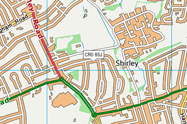 CR0 8SJ map - OS VectorMap District (Ordnance Survey) CR0 8SJ map - OS VectorMap District (Ordnance Survey)