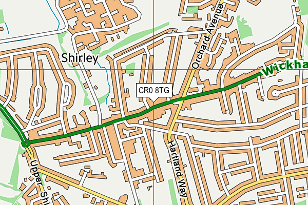 CR0 8TG map - OS VectorMap District (Ordnance Survey) CR0 8TG map - OS VectorMap District (Ordnance Survey)