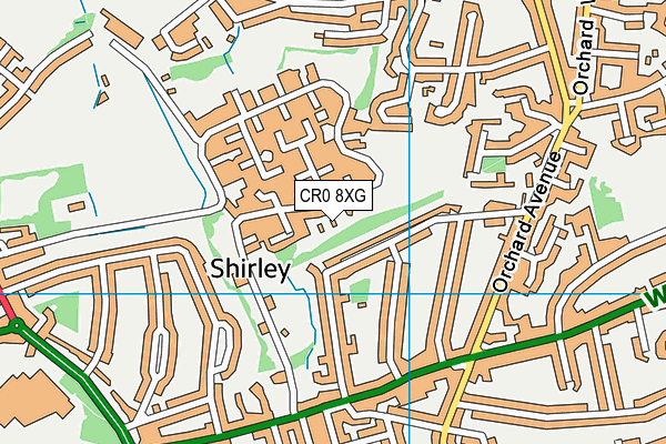 CR0 8XG map - OS VectorMap District (Ordnance Survey) CR0 8XG map - OS VectorMap District (Ordnance Survey)