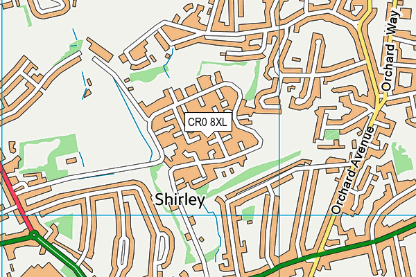 CR0 8XL map - OS VectorMap District (Ordnance Survey) CR0 8XL map - OS VectorMap District (Ordnance Survey)