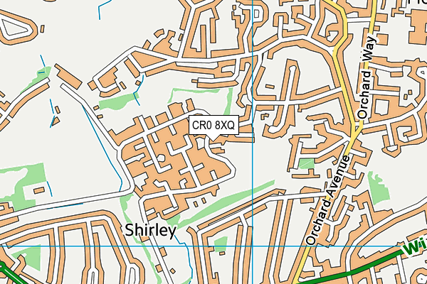 CR0 8XQ map - OS VectorMap District (Ordnance Survey)