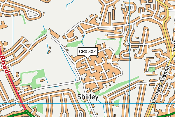 CR0 8XZ map - OS VectorMap District (Ordnance Survey) CR0 8XZ map - OS VectorMap District (Ordnance Survey)