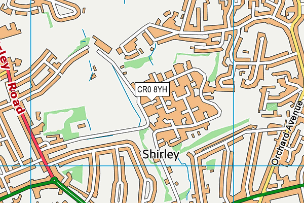 CR0 8YH map - OS VectorMap District (Ordnance Survey) CR0 8YH map - OS VectorMap District (Ordnance Survey)