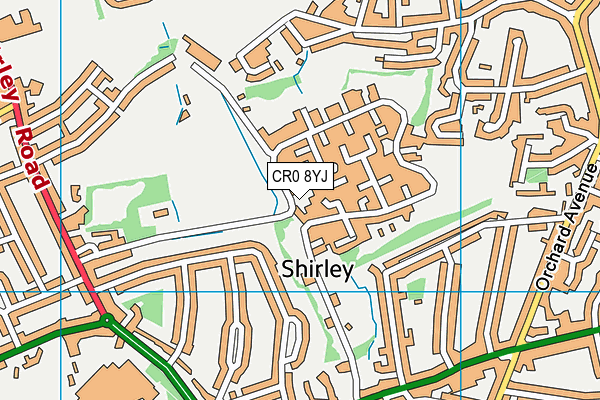 CR0 8YJ map - OS VectorMap District (Ordnance Survey) CR0 8YJ map - OS VectorMap District (Ordnance Survey)