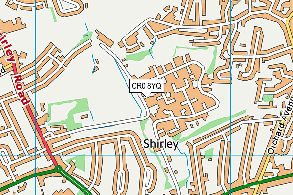 CR0 8YQ map - OS VectorMap District (Ordnance Survey) CR0 8YQ map - OS VectorMap District (Ordnance Survey)