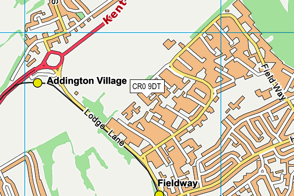 CR0 9DT map - OS VectorMap District (Ordnance Survey) CR0 9DT map - OS VectorMap District (Ordnance Survey)