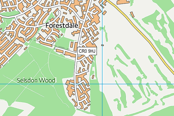 CR0 9HJ map - OS VectorMap District (Ordnance Survey)