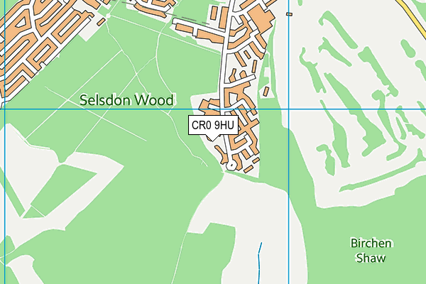 CR0 9HU map - OS VectorMap District (Ordnance Survey)