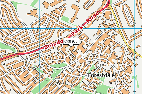 CR0 9JL map - OS VectorMap District (Ordnance Survey) CR0 9JL map - OS VectorMap District (Ordnance Survey)