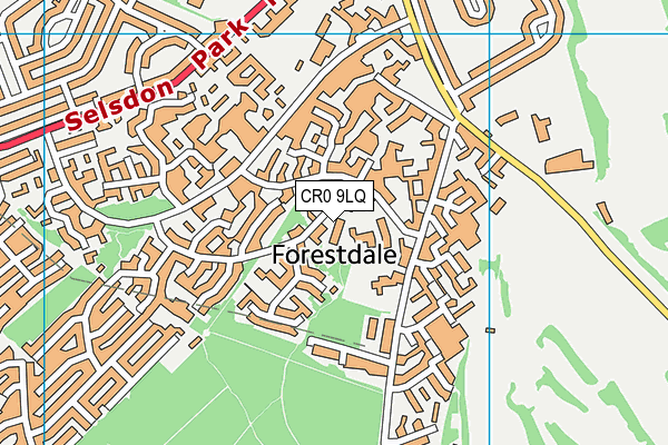 CR0 9LQ map - OS VectorMap District (Ordnance Survey) CR0 9LQ map - OS VectorMap District (Ordnance Survey)