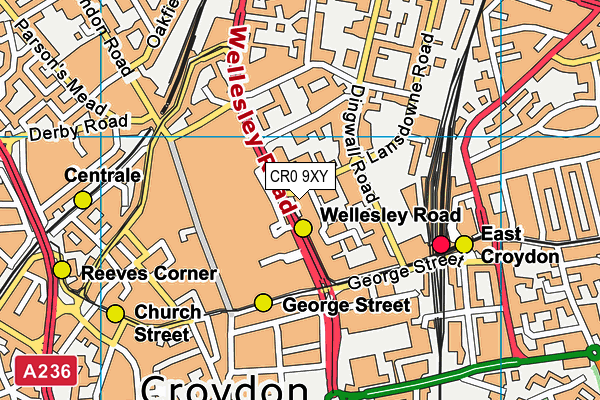 CR0 9XY map - OS VectorMap District (Ordnance Survey)