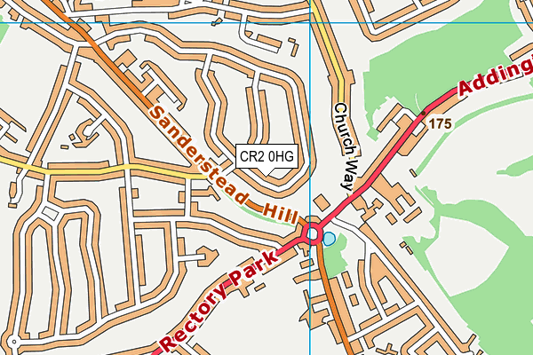 CR2 0HG map - OS VectorMap District (Ordnance Survey)