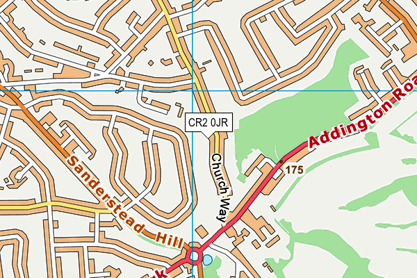 CR2 0JR map - OS VectorMap District (Ordnance Survey) CR2 0JR map - OS VectorMap District (Ordnance Survey)