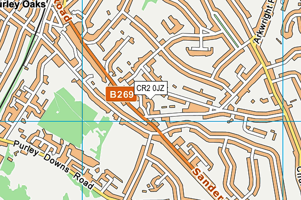 CR2 0JZ map - OS VectorMap District (Ordnance Survey) CR2 0JZ map - OS VectorMap District (Ordnance Survey)
