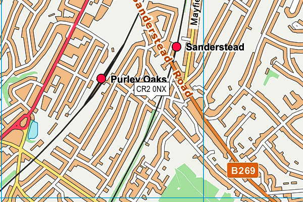 CR2 0NX map - OS VectorMap District (Ordnance Survey) CR2 0NX map - OS VectorMap District (Ordnance Survey)