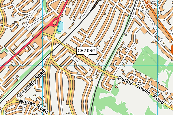 CR2 0RG map - OS VectorMap District (Ordnance Survey) CR2 0RG map - OS VectorMap District (Ordnance Survey)