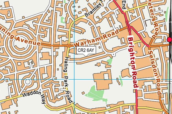 CR2 6AY map - OS VectorMap District (Ordnance Survey) CR2 6AY map - OS VectorMap District (Ordnance Survey)