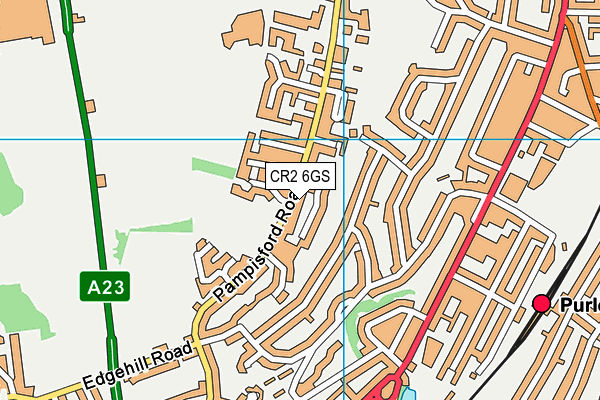 CR2 6GS map - OS VectorMap District (Ordnance Survey) CR2 6GS map - OS VectorMap District (Ordnance Survey)