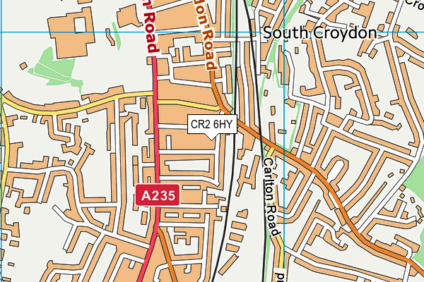 CR2 6HY map - OS VectorMap District (Ordnance Survey)