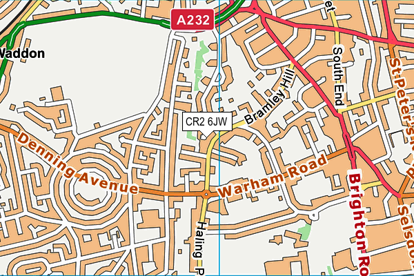 CR2 6JW map - OS VectorMap District (Ordnance Survey) CR2 6JW map - OS VectorMap District (Ordnance Survey)