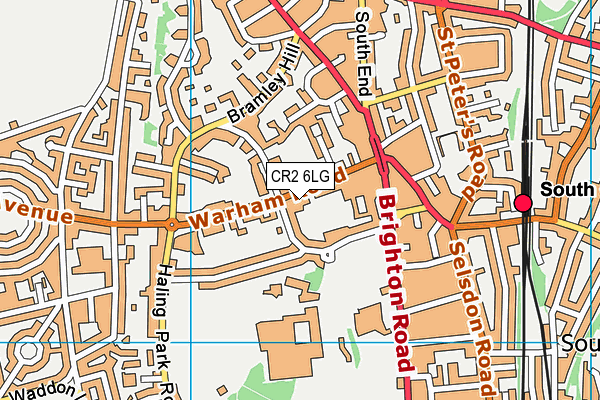 CR2 6LG map - OS VectorMap District (Ordnance Survey) CR2 6LG map - OS VectorMap District (Ordnance Survey)