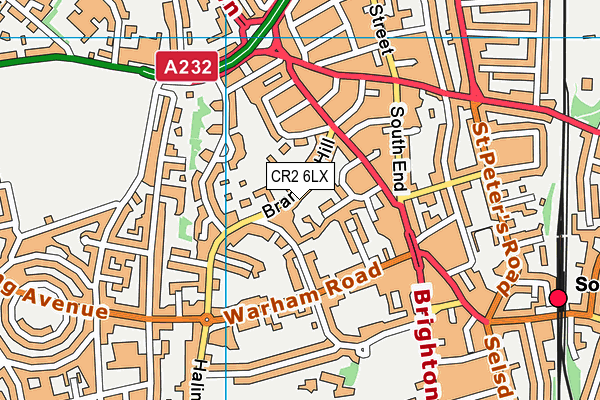 CR2 6LX map - OS VectorMap District (Ordnance Survey) CR2 6LX map - OS VectorMap District (Ordnance Survey)