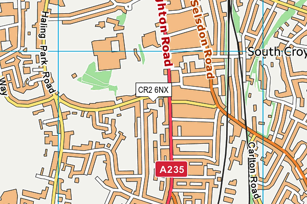 CR2 6NX map - OS VectorMap District (Ordnance Survey) CR2 6NX map - OS VectorMap District (Ordnance Survey)