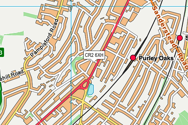 CR2 6XH map - OS VectorMap District (Ordnance Survey)