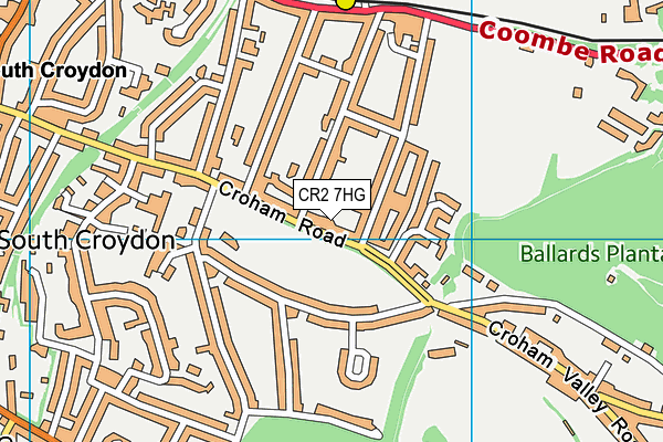 CR2 7HG map - OS VectorMap District (Ordnance Survey) CR2 7HG map - OS VectorMap District (Ordnance Survey)