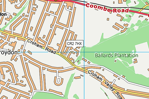 CR2 7HX map - OS VectorMap District (Ordnance Survey) CR2 7HX map - OS VectorMap District (Ordnance Survey)