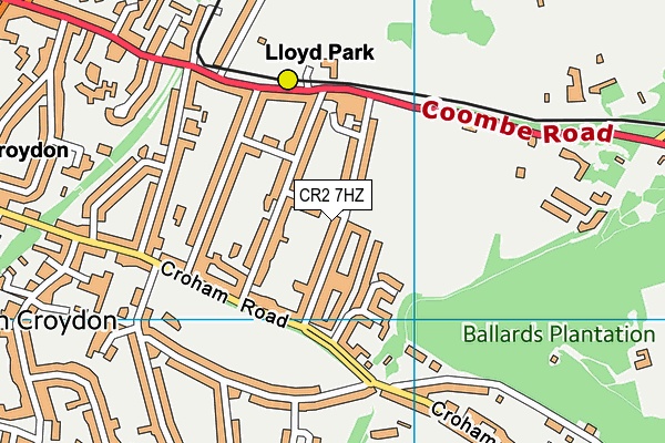 CR2 7HZ map - OS VectorMap District (Ordnance Survey) CR2 7HZ map - OS VectorMap District (Ordnance Survey)