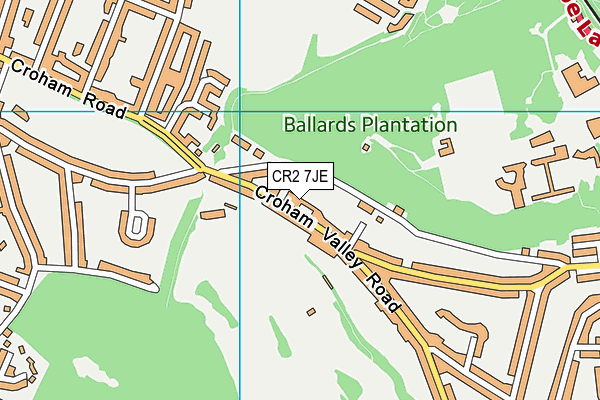 CR2 7JE map - OS VectorMap District (Ordnance Survey)