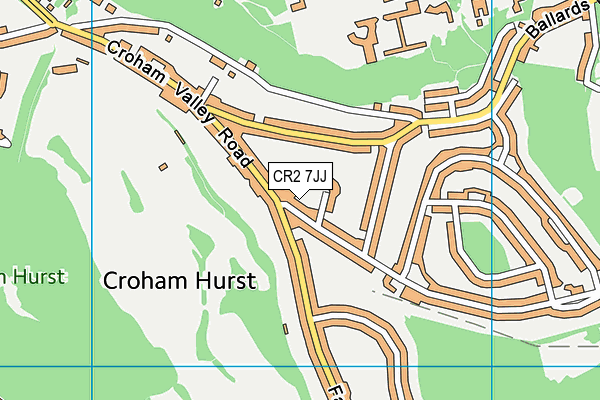 CR2 7JJ map - OS VectorMap District (Ordnance Survey)