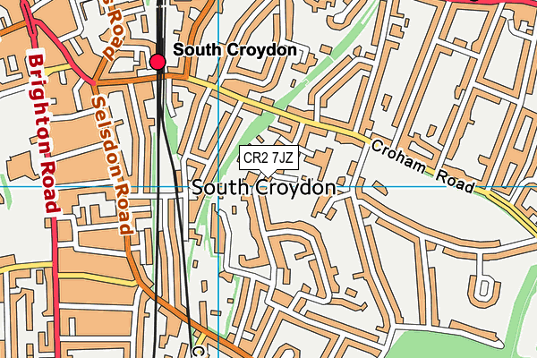 CR2 7JZ map - OS VectorMap District (Ordnance Survey) CR2 7JZ map - OS VectorMap District (Ordnance Survey)