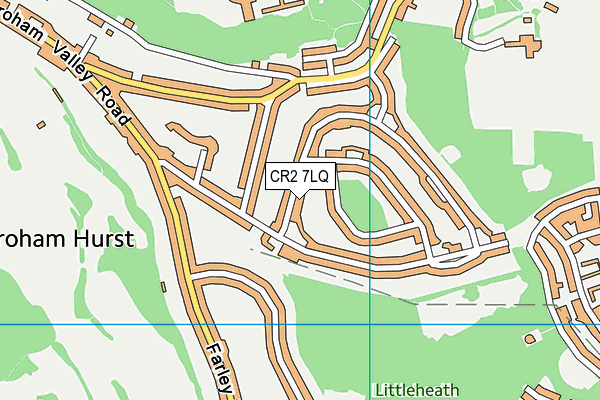 CR2 7LQ map - OS VectorMap District (Ordnance Survey) CR2 7LQ map - OS VectorMap District (Ordnance Survey)