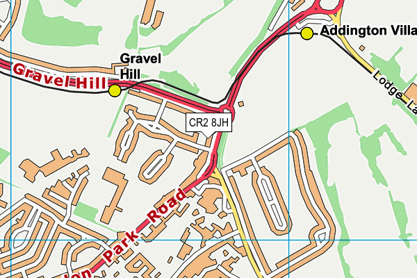 CR2 8JH map - OS VectorMap District (Ordnance Survey) CR2 8JH map - OS VectorMap District (Ordnance Survey)