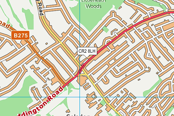 CR2 8LH map - OS VectorMap District (Ordnance Survey) CR2 8LH map - OS VectorMap District (Ordnance Survey)
