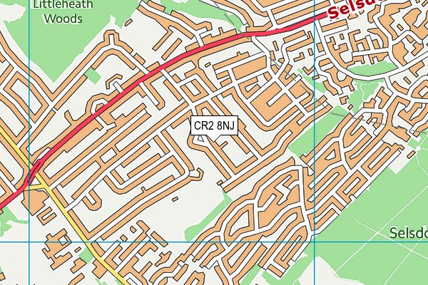 CR2 8NJ map - OS VectorMap District (Ordnance Survey) CR2 8NJ map - OS VectorMap District (Ordnance Survey)