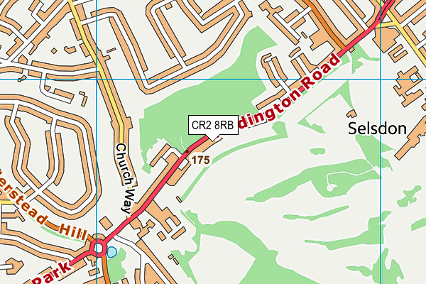 CR2 8RB map - OS VectorMap District (Ordnance Survey) CR2 8RB map - OS VectorMap District (Ordnance Survey)