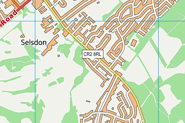 CR2 8RL map - OS VectorMap District (Ordnance Survey) CR2 8RL map - OS VectorMap District (Ordnance Survey)