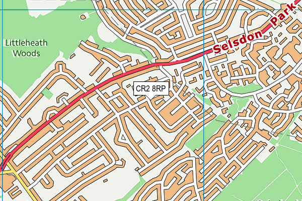 CR2 8RP map - OS VectorMap District (Ordnance Survey) CR2 8RP map - OS VectorMap District (Ordnance Survey)
