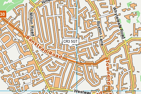 CR3 5GT map - OS VectorMap District (Ordnance Survey) CR3 5GT map - OS VectorMap District (Ordnance Survey)