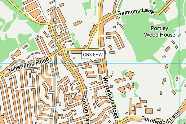 CR3 5HW map - OS VectorMap District (Ordnance Survey) CR3 5HW map - OS VectorMap District (Ordnance Survey)